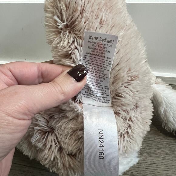 Melissa & Doug Burrow Bunny Rabbit Stuffed Animal - Picture 8 of 13